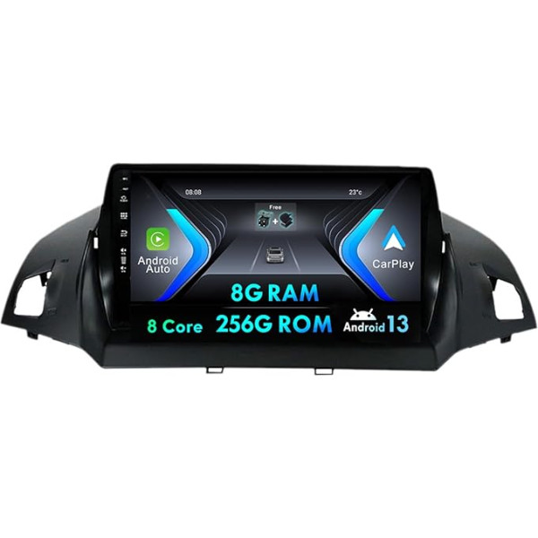 MISONDA Android auto radio Ford Kuga Escape 2013-2016 - bezmaksas kamera un mikrofons - [8G+256G] - 9 collu IPS 2 Din - atbalsta DAB stūres vadības ierīci 4G WiFi BT Carplay Android auto FM DSP Fast