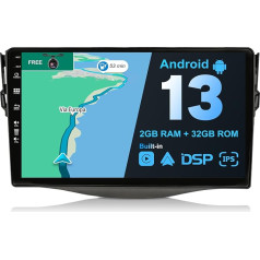 BXLIYER Android 12 IPS Auto Radio piemērots Toyota RAV4 (2007-2012) - Iebūvēts CarPlay Android Car - Bezmaksas atpakaļgaitas kamera - 2G + 32G - 9 collu 2 DIN - DSP DAB stūres vadība WiFi Fast Boot