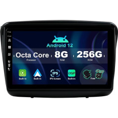 SXAUTO ¦8G+256G ¦ Android 12 IPS Auto Radio Mitsubishi Pajero Sport 2 L200 (2008-2016) - Iebūvēts Carplay/Android Car/DSP - Kamera + MIC - DAB stūres vadības stūres vadības Fast-Boot 360-CAM WiFi -2 DIN 9