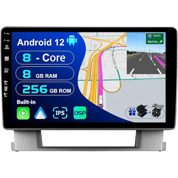 BXLIYER - [8G+256G, 8-Core] - Android 12 IPS Autoradio für Buick Excelle/Opel Astral (2010-2014) - Kabellos CarPlay/Android Auto - Kamera & MIC - 9 Zoll 2 Din - DAB Lenkradsteuerung Fast-Boot 360-CAM