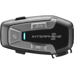 Interphone U-Com 6R Vienīgais noņemamais Bluetooth 5.2 motociklu interkoms un iebūvēts akumulators, 15 stundu autonomija, 1 km motocikls, TFT un GPS saderība, 32 mm skaļrunis