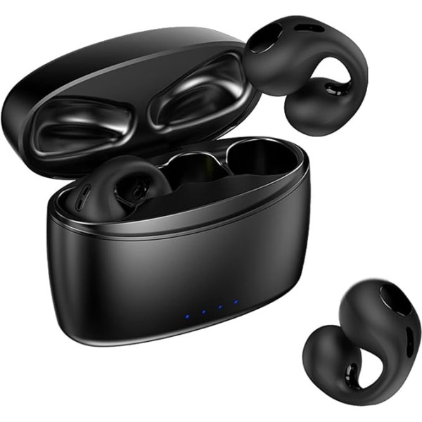 Atvērt auss kaulu vadīšanas austiņas galvas komplekts Clip On Open Ear Earbuds Bezvadu kaulu vadīšanas austiņas Ausu klips Bone Conducting indukcijas austiņas Ausu klips Bluetooth sporta kaulu vadīšanas austiņas Austiņas