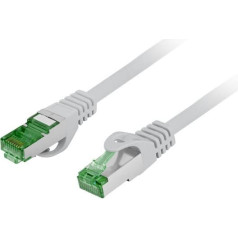 Patchcord cat.7 s/ftp lszh cu 1.5m pelēks fluke pagājis