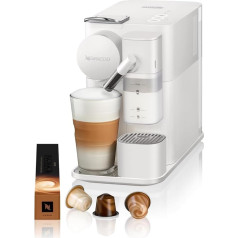 Nespresso De'Longhi Lattissima One EN510.W kafijas kapsulu automāts ar automātisko piena sistēmu, 3 tiešās izvēles pogām, 1 l ūdens tvertne, 19 bāru sūkņa spiediens, tikai 25 sekunžu sildīšanas laiks, automātiska iesildīšana