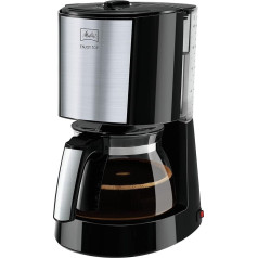 Melitta 1017-04 Enjoy Top Filter Coffee Machine with Glass Pot and Patented Aroma Selector, Automatic End Shut-Off, Stainless Steel, 1.2 Litres, Black