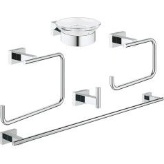 Grohe 40758001 Essentials Cube piederumu komplekts - sudraba krāsā