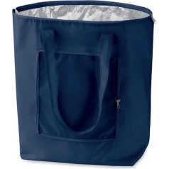 Reusable Foldable Cooler Bag Shopping Bag Beach Bag Lightweight and Durable with Aluminum Lining with Perfect Cooling Function (Navy)