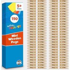 150 Pieces Mini Wooden Pegs for Photos and Crafts, Mini Clothes Pegs for Photos, Small Wooden Pegs for Hanging Photos, Small Wooden Pegs, Photo Pegs, Picture Pegs