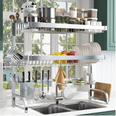 BOOSINY Over Sink Dish Drying Rack, Adjustable (25.6