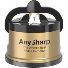 AnySharp Global Classic Knife Sharpener with PowerGrip, Gold