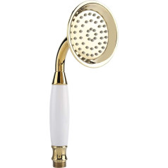Focket Hand Shower, G1 / 2 Inch Gold Never Clog Shower Hand Shower Bath Sprayer, Ense Spray, Corrosion Resistant, Suitable for Home Bathroom