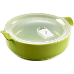 1.9 Litre Round Casserole Dish with Airtight Lid - Lime Green