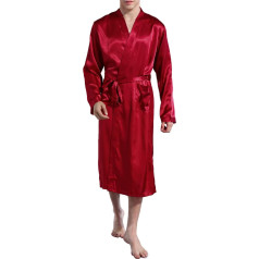 Nuofengkudu Unisex Bathrobe Satīna garš kimono halāts Viegls pirts halāts