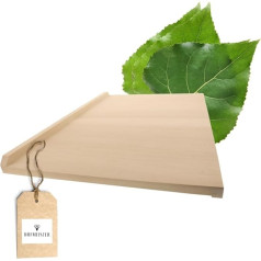 HOFMEISTER® Schneidebrett Holz, Küchenbrett, Brot- und Pizzabrett, Backunterlage, Arbeitsplatte Küche, Herdabdeckplatte aus Holz, 60 x 39 x 1,5 cm