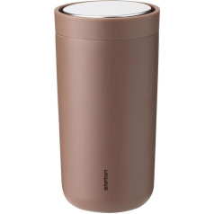 Stelton To-Go Click Thermal Mug, divsienu izolācijas flakons, nerūsējošs, necaurlaidīgs kafijas krūzītis/kafijas krūze ar Smart Click vāku, karstiem un aukstiem dzērieniem, 0,2 litri, Soft Rust