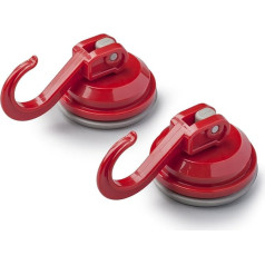 Zeal Suction Cup Hook, Plastic, Red, L