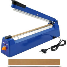 BREUAILY Heat Sealer 300 mm Impulse Heat Bag Sealer 220 V Plastmasas maisiņu blīvēšanas pārnēsājamā plēves metināšanas mašīna PE/PP/PVC/Mylar/Kraft Paper/Plastmasas maisiņiem