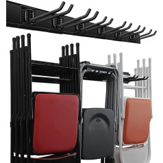 Wallmaster garāžas uzglabāšanas instrumentu organizators Rack Heavy Duty rīki garāžas organizēšana Sienas statīvs Rack Hanger ar 6 āķiem 48 collu sliedēm Maksimālā slodze 120 kg