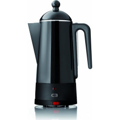 C3 30-30204 Design Percolator Eco 4-10 Cups Varnished Stainless Steel Black