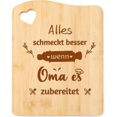 Blumuze Oma Geschenke, Bambus Schneidebrett Geschenk für Oma,Geburtstagsgeschenk Weihnachten Muttertagsgeschenk für Oma,Beste Oma Geschenkidee