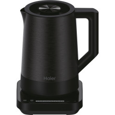 Haier Kettle with Temperature Setting Made of Stainless Steel, 1.7 Litres, Energy-Saving Kettle with 7 Temperature Levels, Keep Warm Function & 0.25 L Single Cup Function, 2200 W [Series 5 - HKE5A]