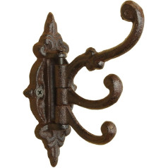 Macosa SA05122 Nostalgic Wall Hook Rusty | Extraordinary Shape | Vintage | Retro | Antique | Coat Hooks | Clothes Hooks | Towel Hooks