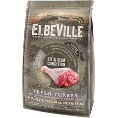 Elbeville Sausa barība suņiem - ELBEVILLE Adult Mini Fresh Turkey Fit and Slim Condition 1,4 kg