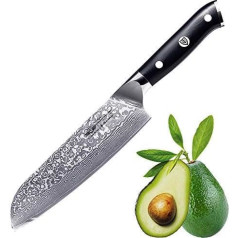 Kitchen Emperor Santoku nazis, Damaska nazis, virtuves nazis, pavāra nazis, 67 slāņi, Damaska nazis ar G10 rokturi