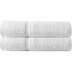 Towelogy® balti dvieļi 550 gsm 2 Pack Premium Hotel Quality vannas istabas dvieļu komplekts, ātri žūstoši un absorbējoši, 2 dvieļi 50 x 90 cm