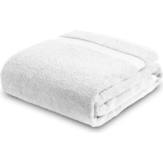 Towelogy Luxury Extra Large Vannas dvieļi 90x140cm 100% Ēģiptes kokvilnas Ring Spun Soft & Absorbent Hotel Quality Spa Bath Towel Snow White 1 700-XLBT