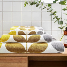 Orla Kiely Trio Stem Dune dvieļi Vannas istabas veļa: Vannas pārklājs, 100 x 150 cm