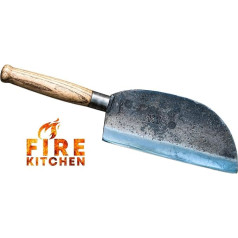 SCHMIEDEGLUT | FireKitchen Knife I Rustic Chef's Knife | FK1 I Barbecue Knife | Outdoor Knife | Rustic Meat Knife I BBQ Knife I Chopping Knife I Camping Knife I Apmierinātības garantija