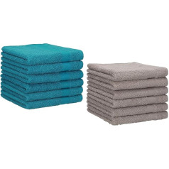 Betz Palermo Guest Towel Set 100% Cotton Size 30 x 50 cm Petrol Stone Set of 12