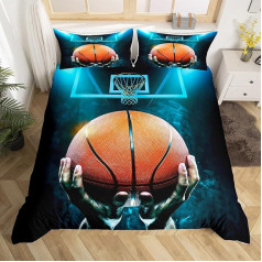 Zēnu basketbola gultasveļa 200 x 200 cm dekorēšana Sporta 3D bumba