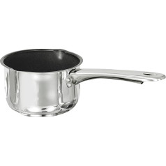 Buckingham Induction Milk Pan with Xylan Non-Stick Coating and Double Lip, Stainless Steel, 14 cm