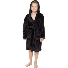 Strong Souls Jungen-Bademantel aus weichem Fleece, mit Kapuze, für Jugendliche, Hausmantel, Loungewear