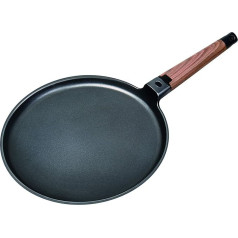 MASTERPAN Designer Series Kreppppfanne aus Aluminiumguss mit abnehmbarem Griff, 27,9 cm, Schwarz