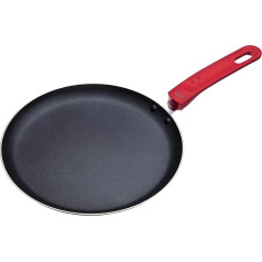 KitchenCraft Colourworks alumīnija panna pankūku cepšanai, neslīpo, sarkana, 24 cm, 24 cm