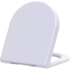 Grünblatt Premium Duroplast Toilet Seat with Soft-Close Mechanism, Removable for Cleaning, Manhattan Grey (D-Shape)