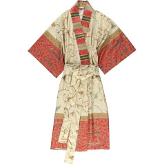 Bassetti OPLONTIS Kimono aus 100% Baumwollsatin in der Farbe Rot v.8, Größe: S-M - 9262115