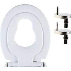 AAN® Ģimenes tualetes poda sēdeklis ar noņemamu bērnu sēdekli Soft Close Ātrā aizvēršana PP materiāls Viegla augšējā un apakšējā stiprināšana 460 mm x 370 mm