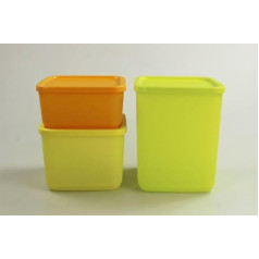 TUPPERWARE Dzimšanas dienas ledusskapis 1,8 laima + 1 litrs dzeltens + 650 ml oranžs 17183