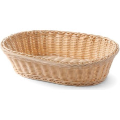 HENDI Oval Bread Basket, Reinforced by Stainless Steel Frame, 380 x 270 x (H) 90 mm, Polypropylene