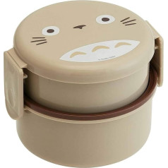 SKATER Apaļa Bento pusdienu kārba Plastmasas Bento 2 līmeņu 500ml Ražots Japānā ONWR1 Studio Ghibli My Neighbor Totoro Beige