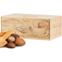 ecosa Bread Box Made of Sustainable Bamboo Bread Bin Bread Storage Box Bread Basket Bread Box Storage Container for Bread