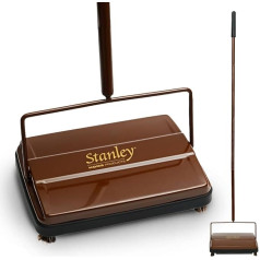 STANLEY HOME PRODUCTS Electrostatic Carpet and Floor Sweeper - Heavy Duty Lightweight Floor Cleaner - Suitable for Smooth Floors and Low Pile Carpets and Carpeting, No Electricity