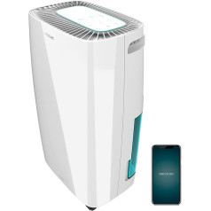 Cecotec Big Dry 4000 Expert Connected gaisa susinātājs, WiFi vadība, 10L/dienā, tvertne 2,5L, 105m3/h, R290 gāze, kluss, mitruma diapazons no 40% līdz 80%, LED displejs, automātiska izslēgšanās