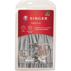 Singer Ruffler Attachment Presser Foot, Perfectly Spaced Pleats/Gathers, Easily Adjust Closeness & Depth, Light to Medium Fabrics-Sewing Made Easy Nähfuß, Silber