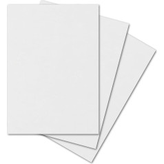 ARTOZ 50 x Craft Paper - Flower White - DIN A4 297 x 210 mm - 220 g uz m² - Elegants Egoutteur Ribbing - Augstas kvalitātes dizaina papīrs Sertifikātu papīrs Craft Card