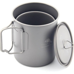 TOAKS Outdoor Camping Titanium Cup and Titanium Pot